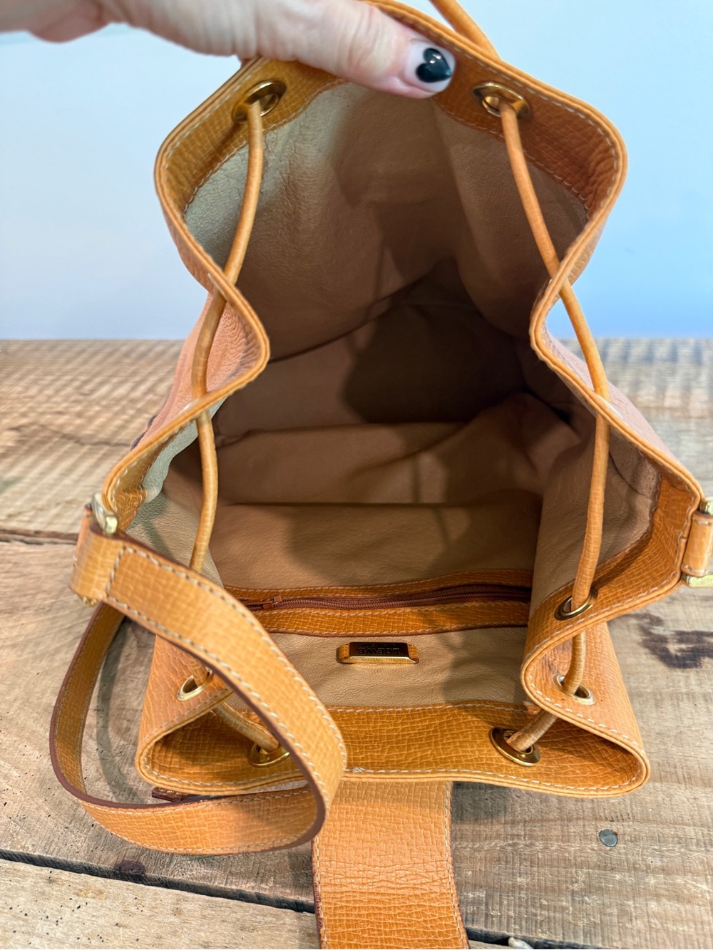 Loewe Vintage Leather Drawstring Bucket Shoulder Bag Authentic COA Project - Picture 10 of 15